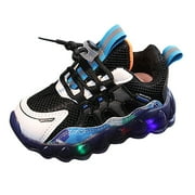 B91xZ Kids Fashion Sneaker Shoes Casual Children Shoes Boy Sport Shoes Soft Sole Kids Sport Shoes (Z2-Blue,9.5)